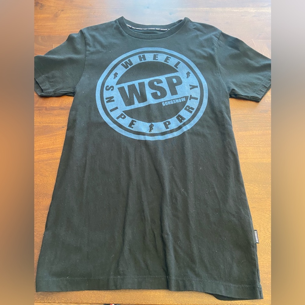 Gongshow “WSP - Wheel, Snipe, Party”. T- shirt. Size small